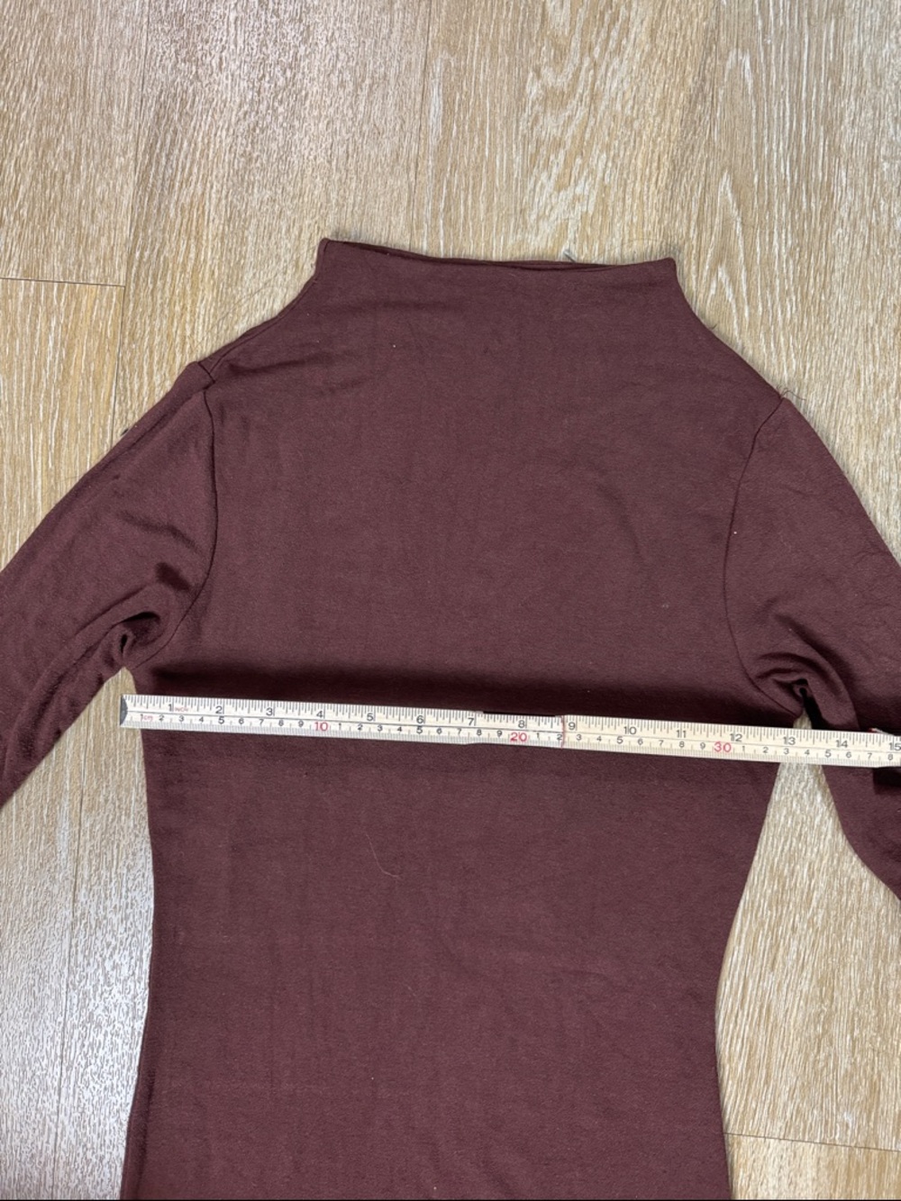 Naked Wardrobe Mock Neck Chocolate Brown Long sleeve Midi Dress size XS - Picture 4 of 5